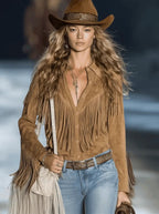 Western Cowgirl Outfit Women's Boho Fringe Jacket