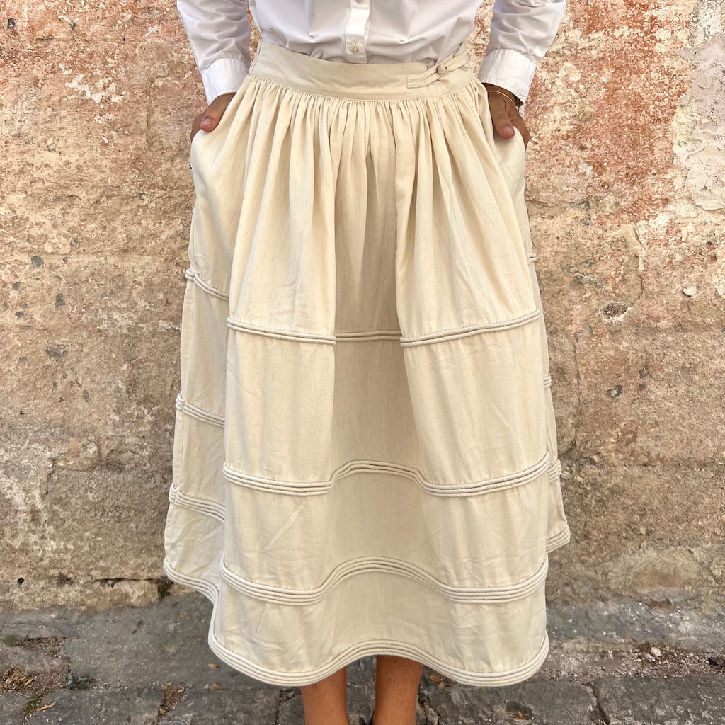 Runaway Bicycle Cotton Corded Skirt