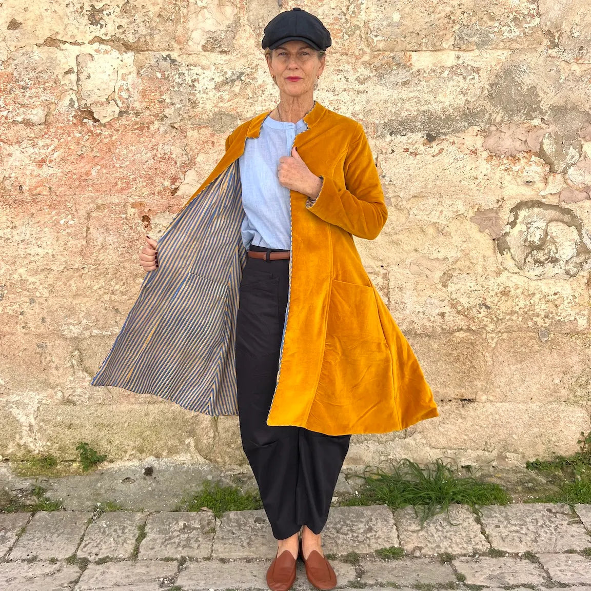 The Tulsi Velvet Riding Coat