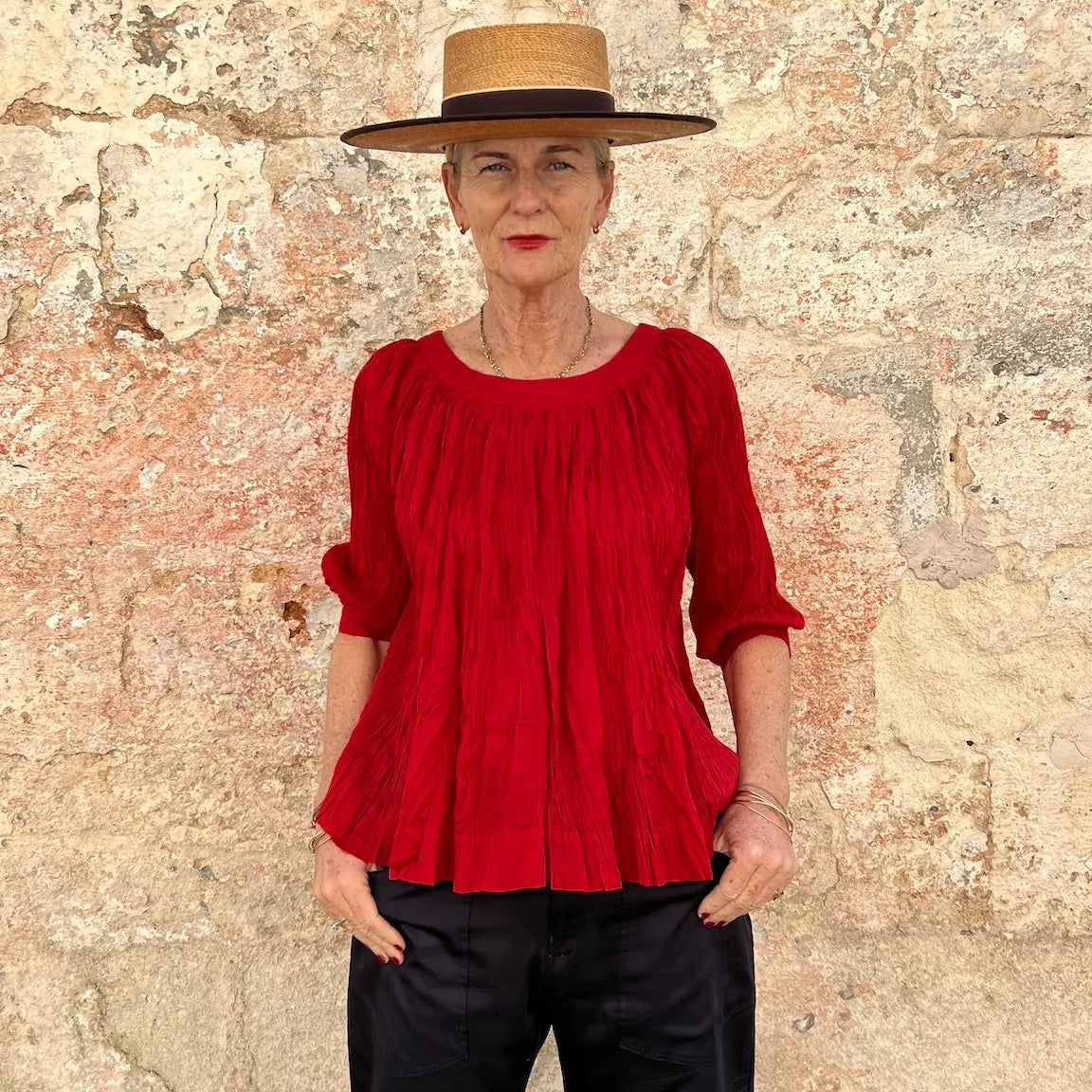 Crinkle  Cotton Top
