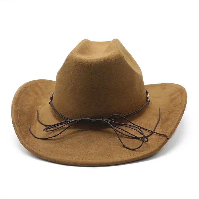 Unisex Vintage Western Cowboy Ethnic Suede Hat