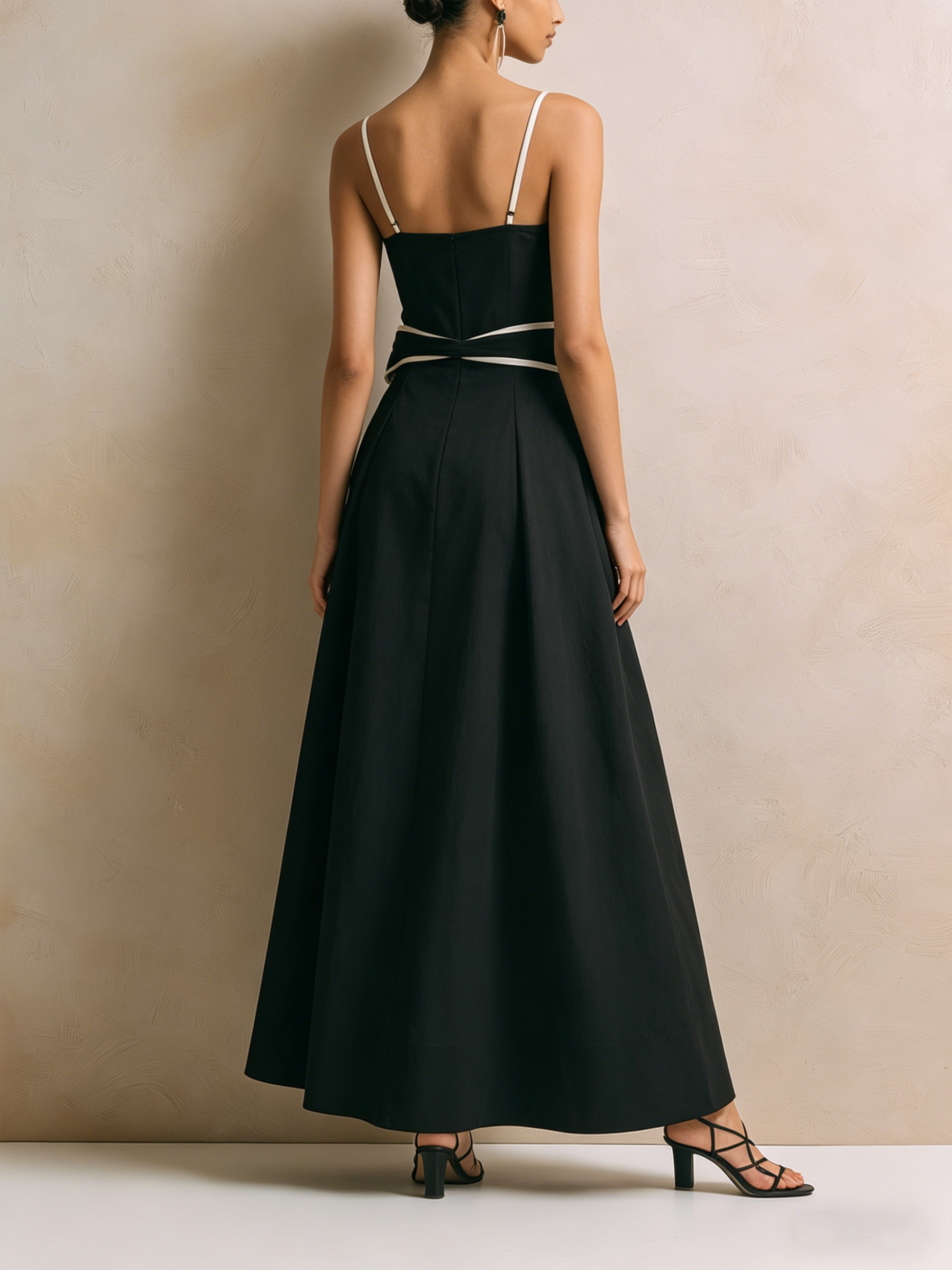 Iconic Bow-Trim Maxi Dress Timeless Occasion Glam
