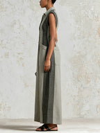 Women's Color-Block Sleeveless Jumpsuit – Elegant, Slim-Fit Wide-Leg Jumpsuit With Functional Pockets