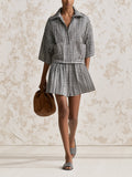 Women’s Gingham Shirt & Shorts Set – Chic Plaid Two-Piece Outfit