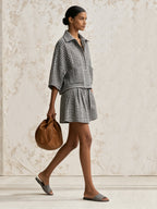 Women’s Gingham Shirt & Shorts Set – Chic Plaid Two-Piece Outfit