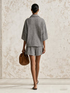 Women’s Gingham Shirt & Shorts Set – Chic Plaid Two-Piece Outfit