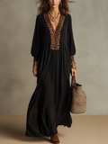 Classic Denim Blue Ruffle Zip Maxi Dress
