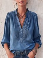 Bohemian Denim Top