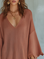 Bohemian Knit Mini Dress