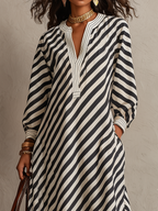 Effortless Striped Maxi Dress