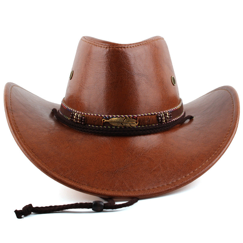 Women's Vintage Classic Western Cowboy Hat With Feather Band - Perfect For Festivals And Outdoor Adventures