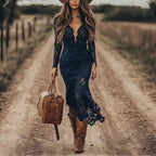 Western Vintage Elegant Bohemian Lace Dress