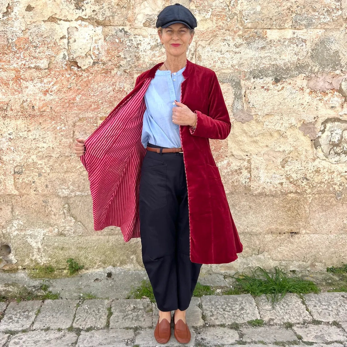 The Tulsi Velvet Riding Coat