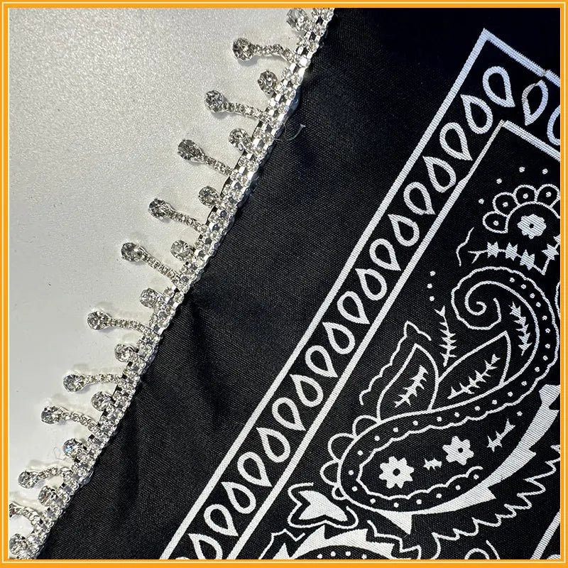 Women's Vintage Stylish Paisley Bandanas With Tassel Edges - Perfect For Spring And Fall