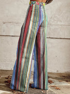 Damen Retro Hippie Weite Hose