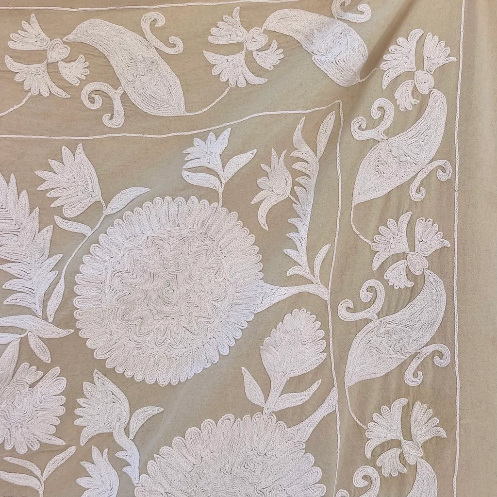 Plain White Double Suzani