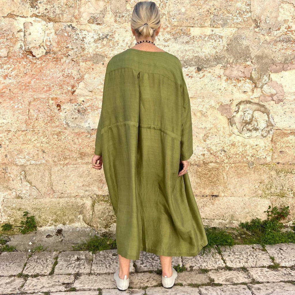 Runaway Bicycle Big Silk Dress