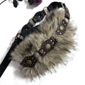 Retro American Style Personality Fur Patchwork Belt Fur Accessories Belt