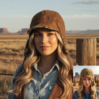 Reversible Aviator Hat With Leopard Print Design For Versatile Wear