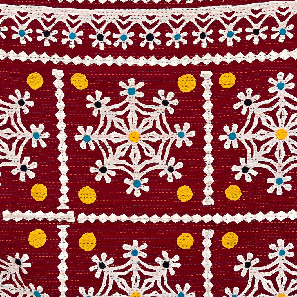Indian Cutwork Embroidered Quilt new N. 10