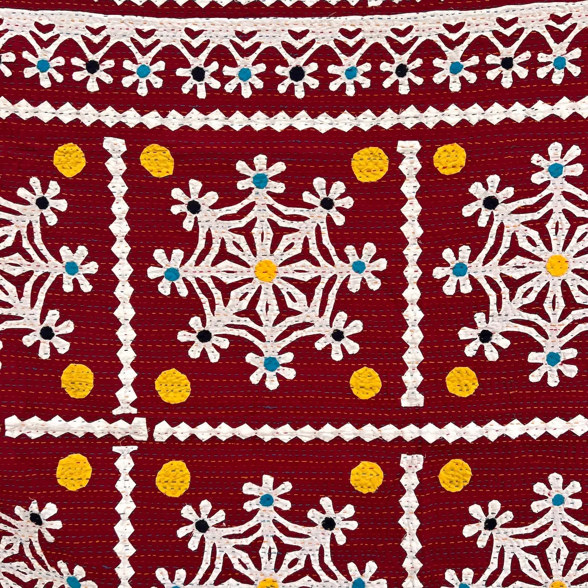 Indian Cutwork Embroidered Quilt new N. 10