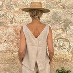 Overleap Top Linen