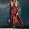 Women's Western Country Retro Tassel Dress
