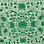 Plain Green  Suzani Double