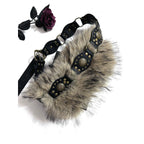 Retro American Style Personality Fur Patchwork Belt Fur Accessories Belt