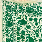 Plain Green  Suzani Double