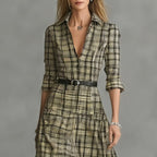 Women's Vintage Western Country Vintage Plaid Dress
