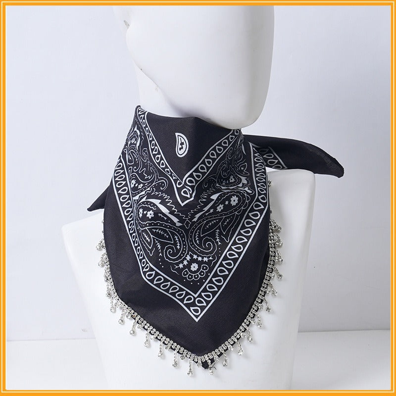 Women's Vintage Stylish Paisley Bandanas With Tassel Edges - Perfect For Spring And Fall