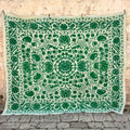 Plain Green  Suzani Double