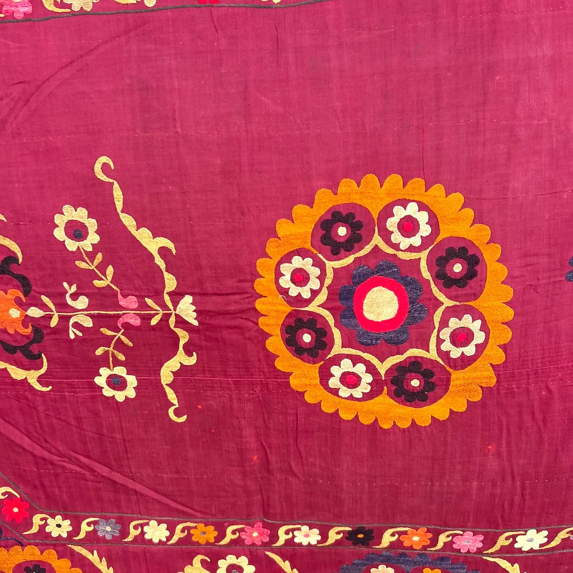 Antique Afghani Silk Thread Suzani N. 1