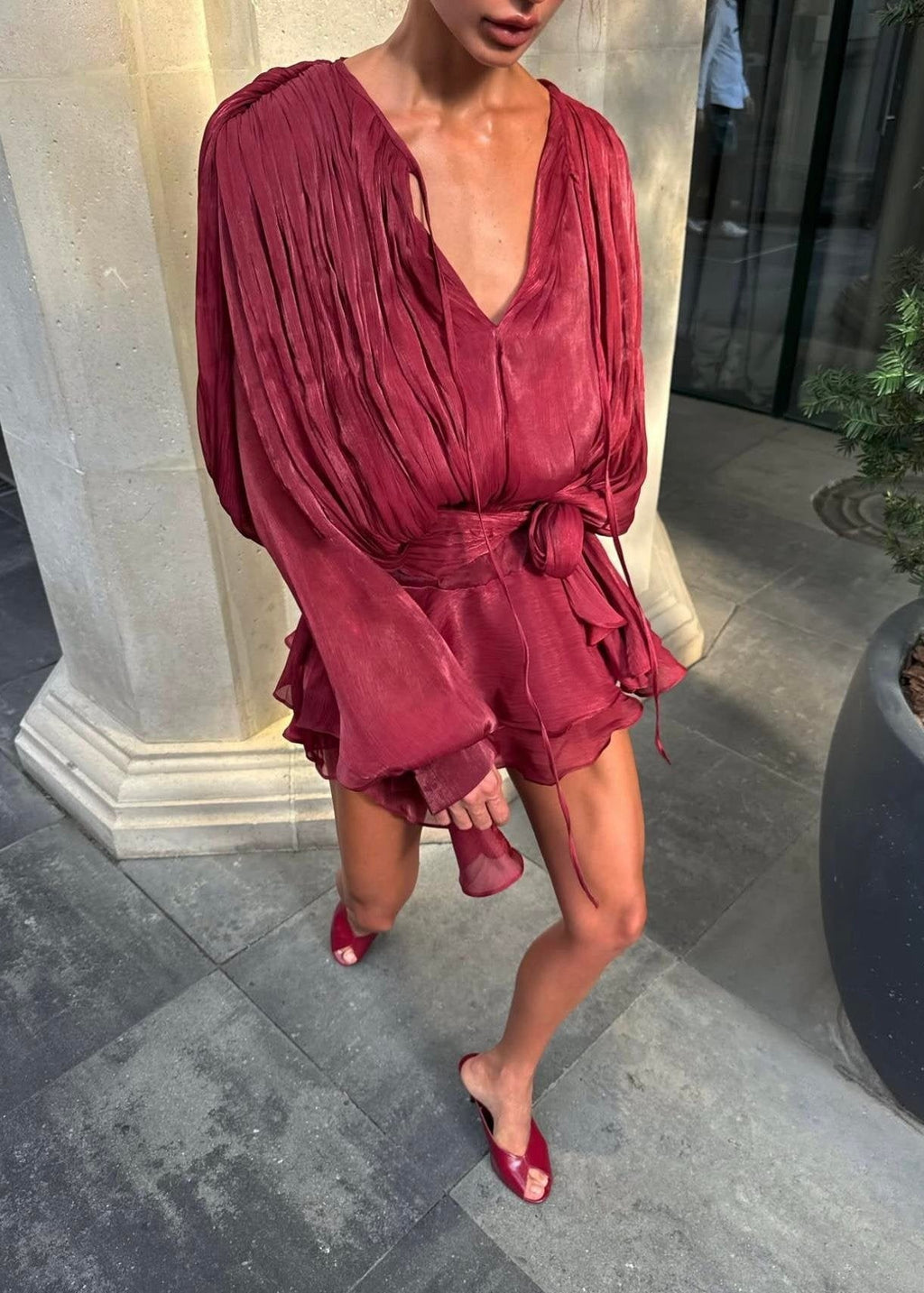 Estelle Dress - Cherry