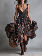 Women's Floral V-Neck Dress