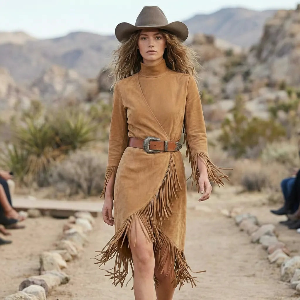 Women's Western Retro Style Hippie Dress