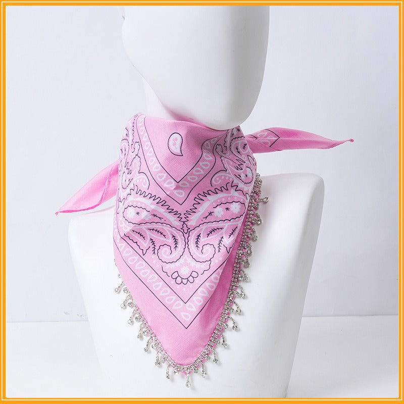 Women's Vintage Stylish Paisley Bandanas With Tassel Edges - Perfect For Spring And Fall