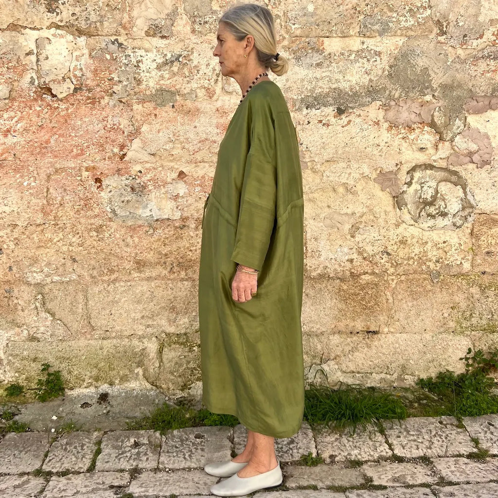 Runaway Bicycle Big Silk Dress