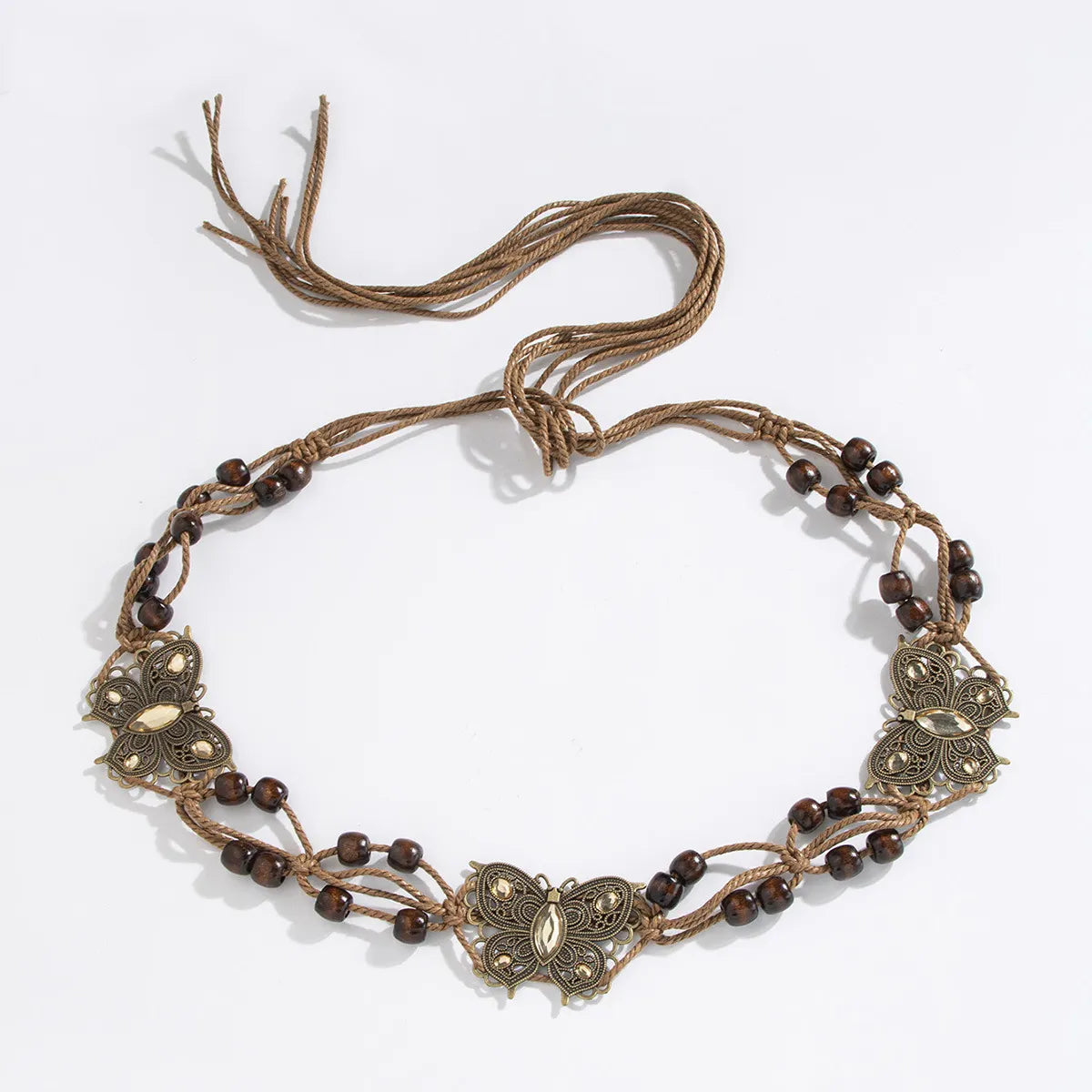 Ladies Bohemian Butterfly Hand-woven Ethnic Style Leisure Holiday Waist Rope