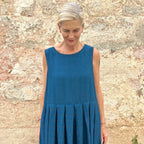 Eka Basil Linen Dress