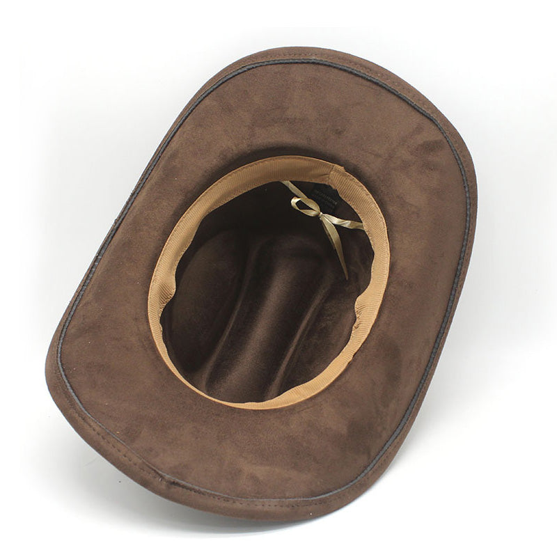 Unisex Vintage Western Cowboy Ethnic Suede Hat