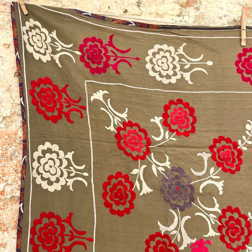 Antique Afghani Silk Thread Suzani N. 2