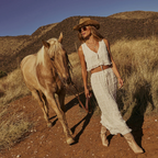 Western Spring Outfits Chiffon Pleated Maxi Skirt With Tassel Trim Boho Style Flowy Long Skirt