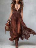 Women's Polka Dot V-Neck Dress