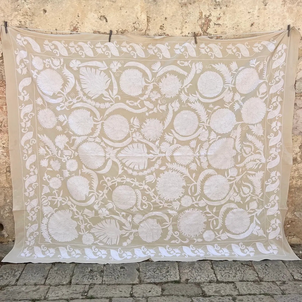 Plain White Double Suzani
