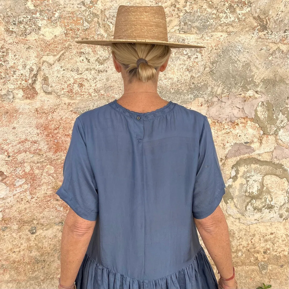 Runaway Bicycle Amber Embroidered Silk Dress