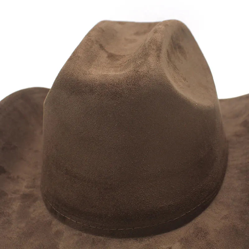 Unisex Vintage Western Cowboy Ethnic Suede Hat