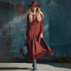 Women's Western Country Retro Tassel Dress