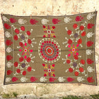 Antique Afghani Silk Thread Suzani N. 2